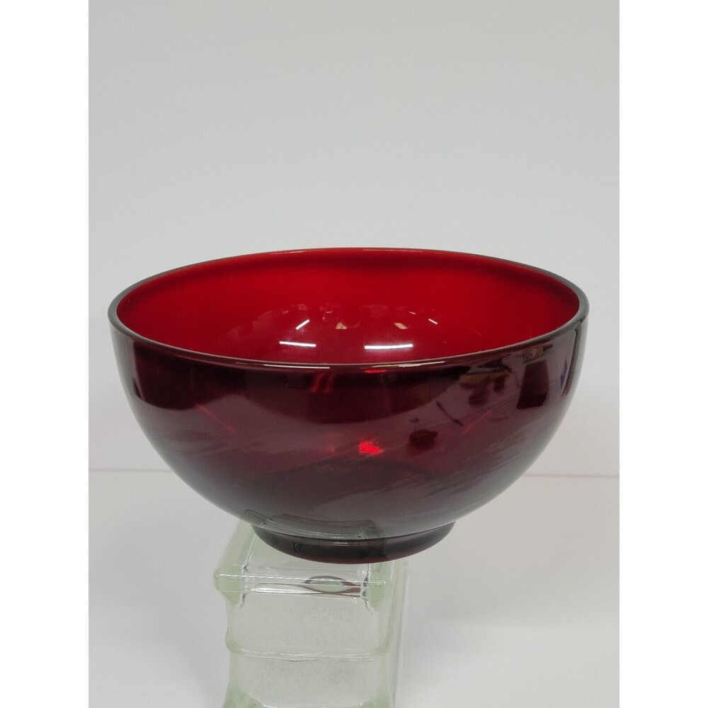 Vintage Hazel Atlas Ruby Red Glass Bowl